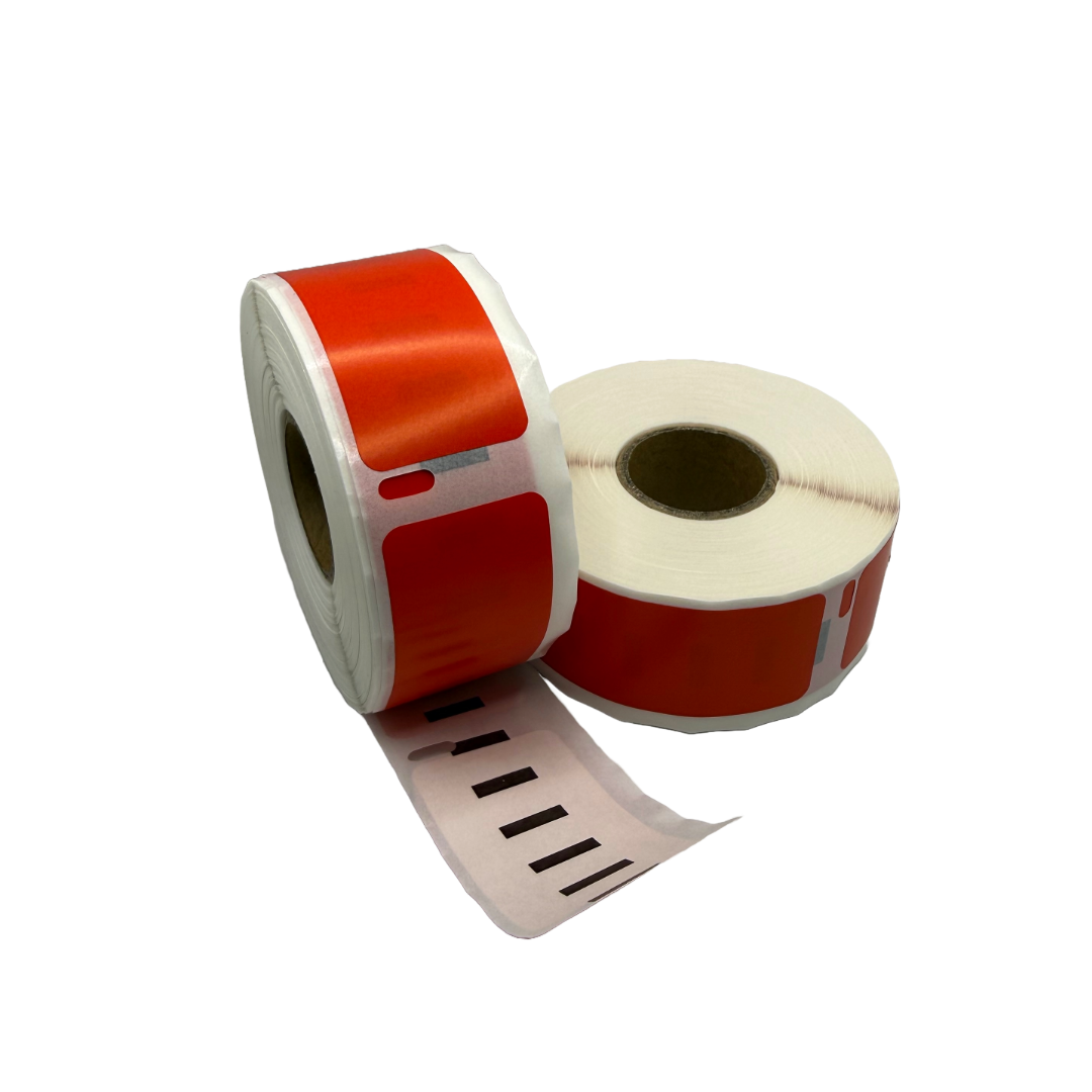 11352 / S0722520 compatible labels, 54 mm x 25 mm, 500 etiketten per rol, rood, permanent