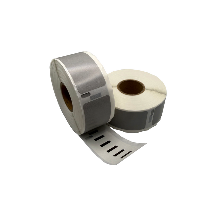 11352 / S0722520 compatible labels, 54 mm x 25 mm, 500 etiketten per rol, zilver, permanent