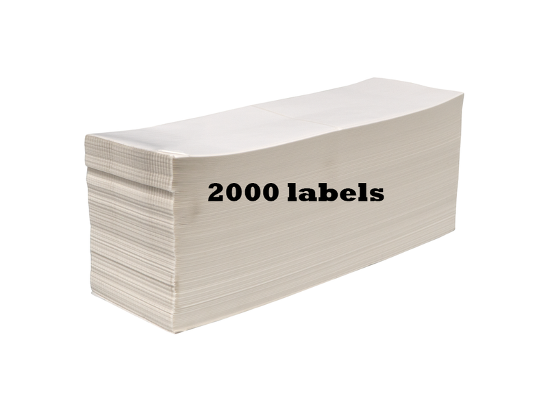 Fanfold verzendetiketten, 102 mm x 150 mm, 2000 etiketten per doos, Thermisch ECO, permanent