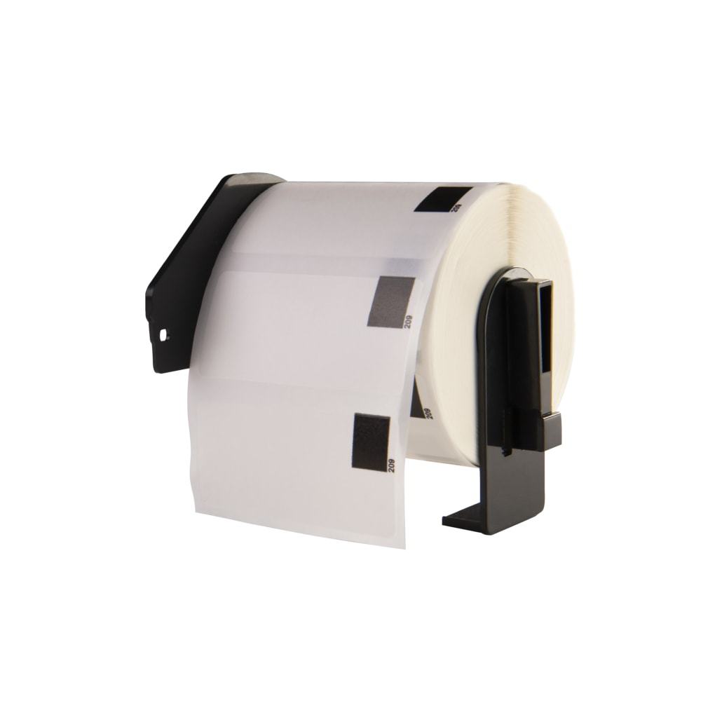 Brother DK-11241 compatible labels, 102 mm x 152 mm, 200 etiketten per rol, incl brother houder, permanent