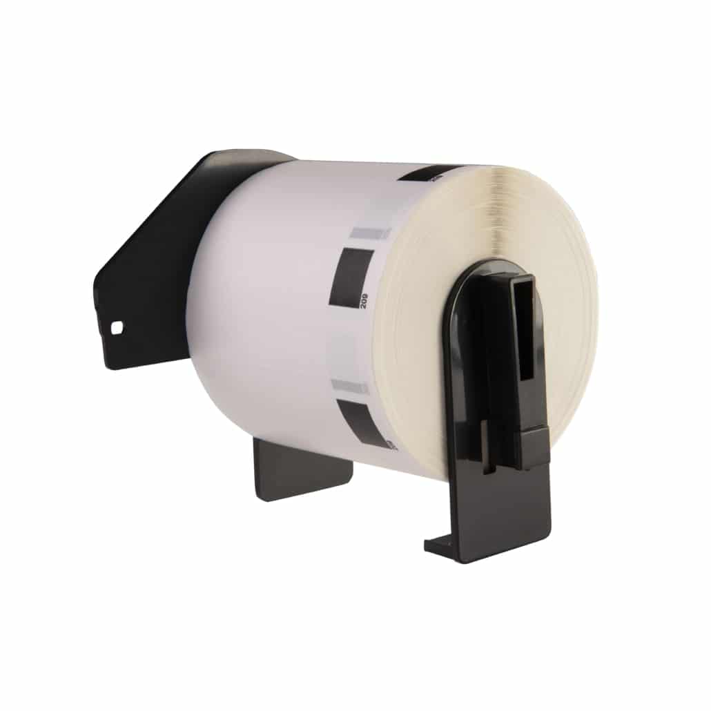 DK-11240 compatible labels, 105 mm x 51 mm, 600 etiketten per rol, incl brother houder, permanent