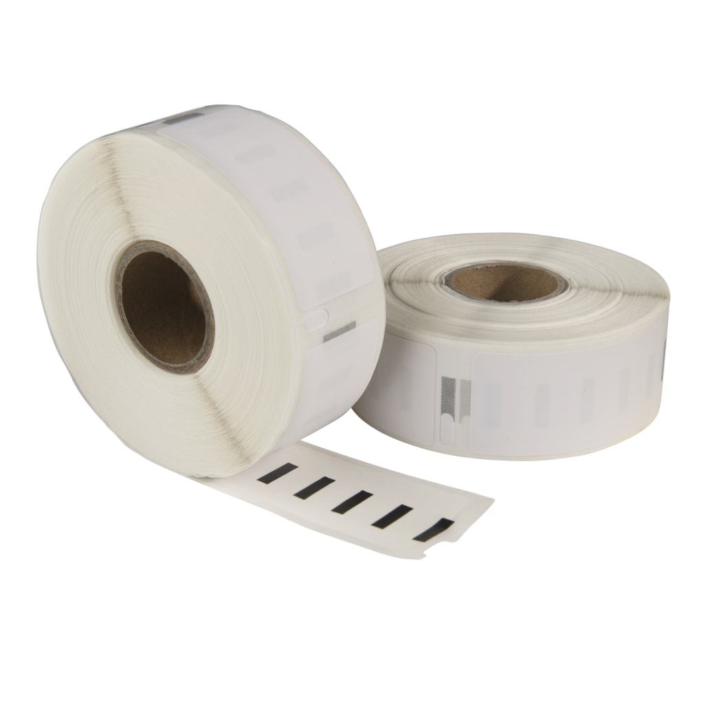 Dymo 11352 / S0722520 compatible labels, 54 mm x 25 mm, 500 etiketten per rol, wit, permanent