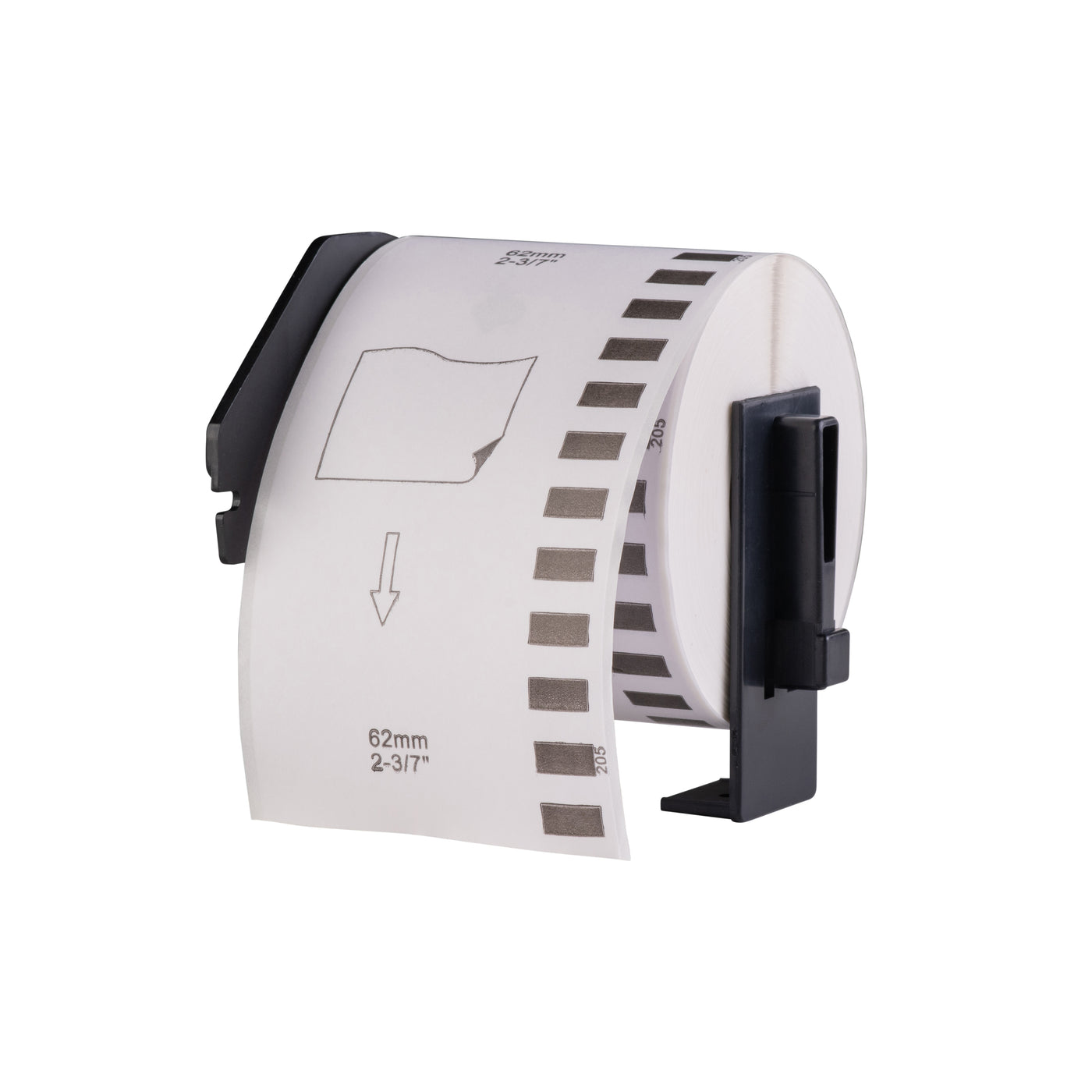 Brother DK-44205 compatible labels, 62 mm x 30,48 m, incl brother houder, verwijderbaar