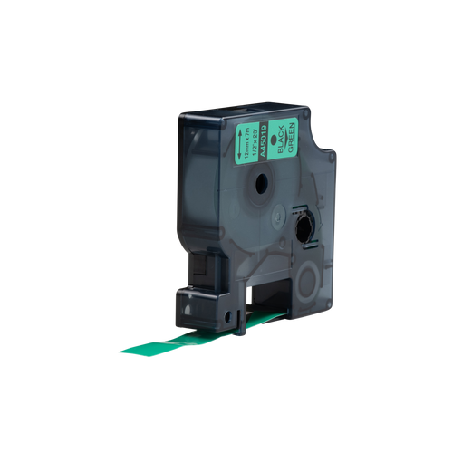 Dymo D1 Compatible 45019 (S0720590) tape zwart op groen 12 mm x 7 m